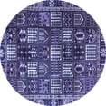thumbnail image 1 of Ahgly Company Indoor Round Persian Blue Traditional Area Rugs, 4' Round, 1 of 4