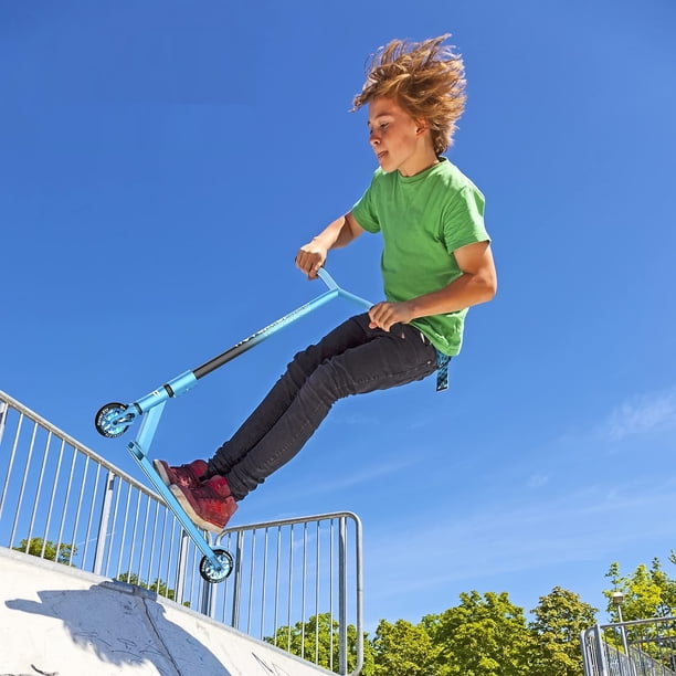 Trottinette Enfant 2 Roues Pliable Vinteky – Légère 2,2 Kg, Hauteur Réglable 60-80 Cm, Frein à Main, Charge 70 Kg, Bleu, Pour 3 à 9 Ans (CE)