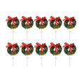 thumbnail image 3 of 10 Uds Mini coronas navideñas, adornos navideños para cupcakes, decoración del hogar para ventana, fiesta Estilo D, 3 of 10