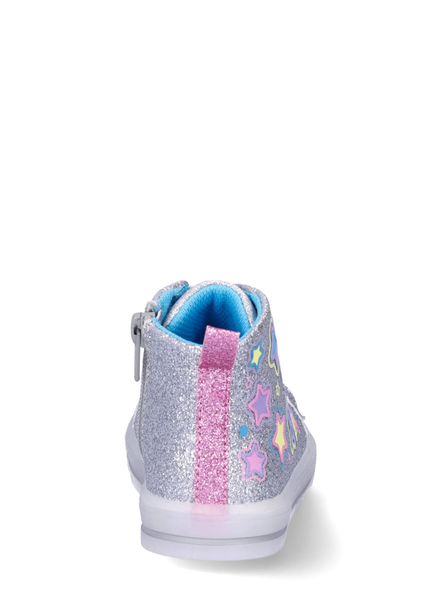 Athletic Works Toddler Girl High Top Light Up Shoes with On/Off Power Button