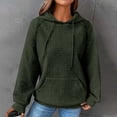 thumbnail image 2 of Edvintorg Sweatshirts for Women Loose Fit Women's Solid Raglan Sweater Hooded Sweatshirt Long Sleeve Drawstring Pullover Top, 2 of 6