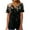#2-Black, variant on Patlollav Women Short Sleeve Shirts Fashion Casual Print Loose Tee Tops Tunic Blouse on Ladies