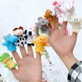 thumbnail image 1 of Prettyui 10 Pcs/set Velvet Cute Animal Finger Puppets Panda Rabbit Elephant Party Favors Gift, 1 of 6