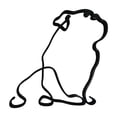 thumbnail image 1 of Under 10 Desktop Ornament Dog Art Wall Sculpture Abstract Sculpture Wall Ornament Geometric Dog Line Drawing Art Statue Decoration for Home Desktop Decor, 1 of 7