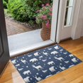 thumbnail image 2 of Dark Blue Christmas Animal Pattern Door Rugs,Washable Non Slip Door Mats Indoor,Decorative Door Mats,Entry Mat Indoor for Entrance,Bedroom,Kitchen,Bathroom,17"x30", 2 of 6