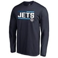 thumbnail image 2 of Men's Navy Winnipeg Jets Iconic Collection On Side Stripe Long Sleeve T-Shirt, 2 of 3