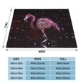 thumbnail image 4 of XMXT Throw Blanket, Cartoon Flamingo Art Graffiti Machine Washable Blankets for Sofa, 40 x 30 inches, 4 of 9