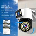 4K 8MP IP Camera Dual Lens Dual Screen 4G PTZ Auto Tracking Two Way
