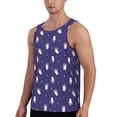 thumbnail image 2 of KLL Astronaut Rabbit Print Men's Muscle Gym Workout Stringer Tank Tops Bodybuilding Fitness T-Shirts Tank Tops Men-4X-Large, 2 of 7