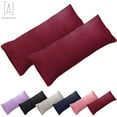 thumbnail image 6 of Gustave Set of 2 Ultra Soft Body Pillowcases with Envelope Closure Microfiber Long Bedding Pillow Cover Pure Color Pillow Case 20" x 55" (Red), 6 of 7