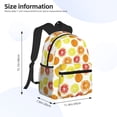 thumbnail image 4 of Vsdgher Lemon Orange Print Unisex Large Capacity Bookbag Schoolbag Casual Daypack for High School/College/Teens/Travel/Work, 4 of 8