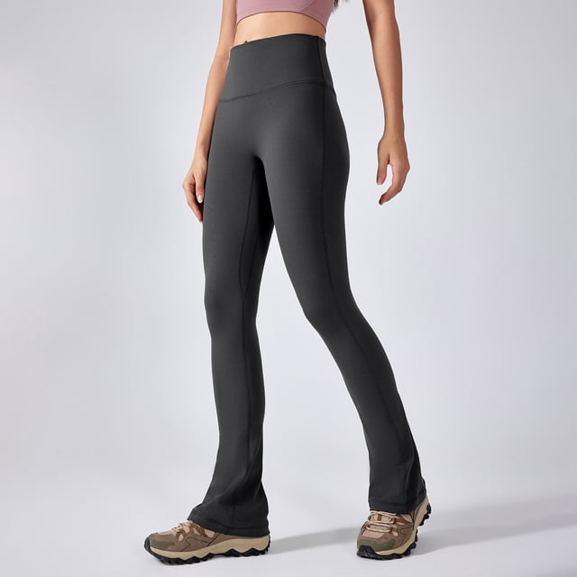 MKLEKYY Leggings deportivos de yoga para mujer, de cintura alta, acampanados, para fitness, gimnasio, entrenamiento, ropa deportiva elegante, elásticos y cómodos.