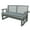 Gray, variant on 2 Person Outdoor Glider Bench with 800lb Capacity, All-Weather Wooden Rocking Chair with Cup Holders, Dark Grey and Brown