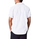 thumbnail image 2 of Camisas De Franela Para Hombre Camisa holgada de talla grande informal sólida de lino y algodón para hombre, camisa de manga corta con cuello vuelto para hombre (White, M), 2 of 7