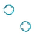 thumbnail image 3 of Advancent Prácticos platos y bielas estrechos y anchos 104BCD 32T 4 agujeros piezas de placa de anillo de cadena única accesorios de bicicleta Azul 38T 2piezas, 3 of 6