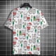 thumbnail image 3 of Camiseta de Navidad para hombre, camiseta de Festival, patrón de Reno de Papá Noel, Tops de manga corta con cuello redondo, Jersey deportivo, camisetas de verano, nuevo, 3 of 5