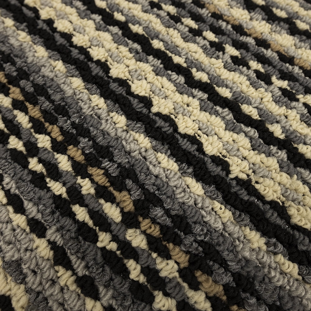 (4 pack) Mainstays Apollo Striped Indoor Polypropylene Area Rug, Grey, 19.5" x 72"