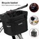 thumbnail image 3 of Eigraketly Cesta para manillar de bicicleta, bolsa plegable con marco frontal desmontable, bolsa de compras para mascotas, bolso de mano para Ciclismo Rojo, 3 of 6