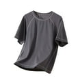 thumbnail image 3 of Kids Boys Tshirts Comfortable Short Sleeve Boys Shirts Grey Tees Toddler Baseball Shirt 7-8 Years Boy Clothes, 3 of 4