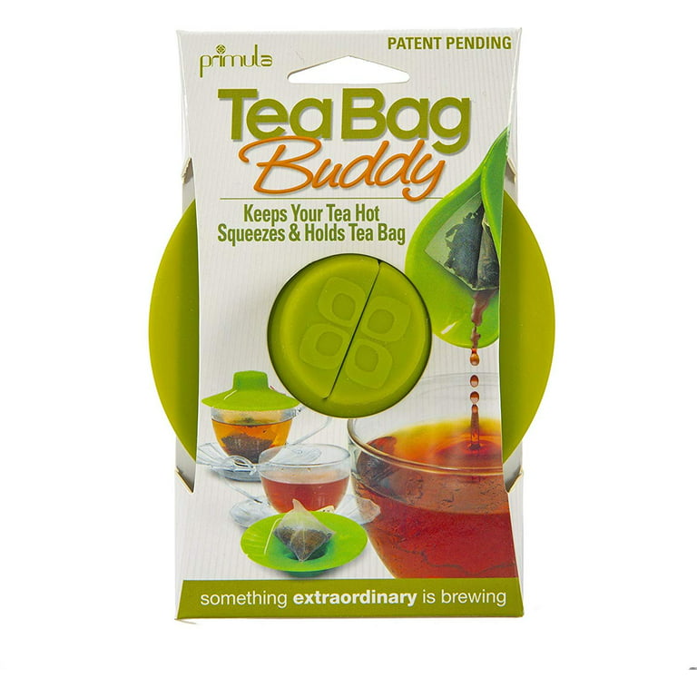 Epoca Kitchen Tool Primula Tea Bag Buddy &ndash Easy to Use &ndash  Multipurpose &ndash 100% Silicone &ndash Green, 4.25-Inch