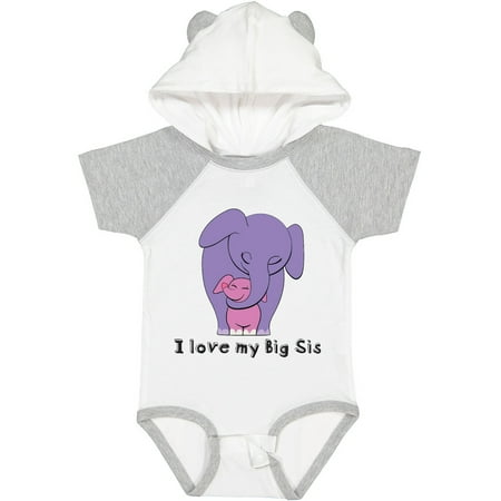 

Inktastic I Love My Big Sis Elephant Gift Baby Girl Bodysuit