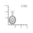 thumbnail image 4 of JewelersClub Silver Necklaces for Women –Silver Necklace for Women .925 Sterling Silver – Sky Blue Topaz Necklace Centerpiece, White Diamond Accents – Hypoallergenic Pendant, 4 of 4