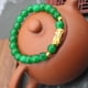 thumbnail image 2 of Pulsera de cuentas chinas Pixiu, pulsera de la suerte y la riqueza, ideal como regalo para hombres, mujeres y parejas, color verde., 2 of 5