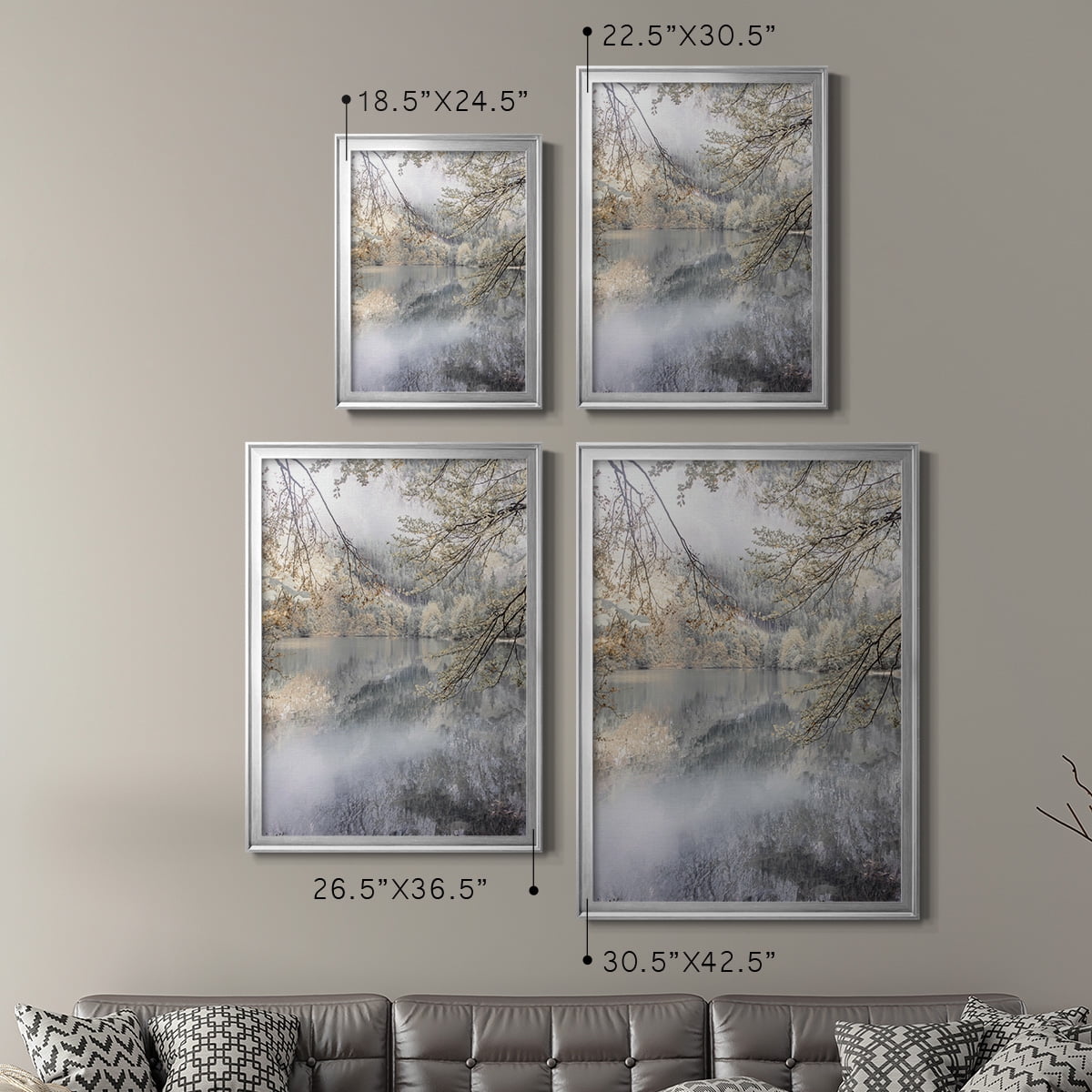 Misty Lake Premium Framed Print - Ready to Hang