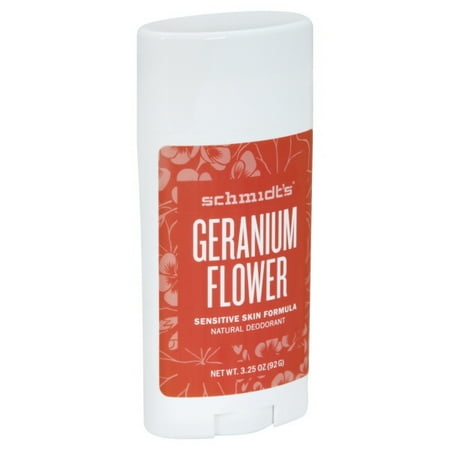 Schmidt's Natural Sensitive Skin Formula Deodorant Stick, Geranium, 3.25 (Best Natural Deodorant For Sensitive Skin)