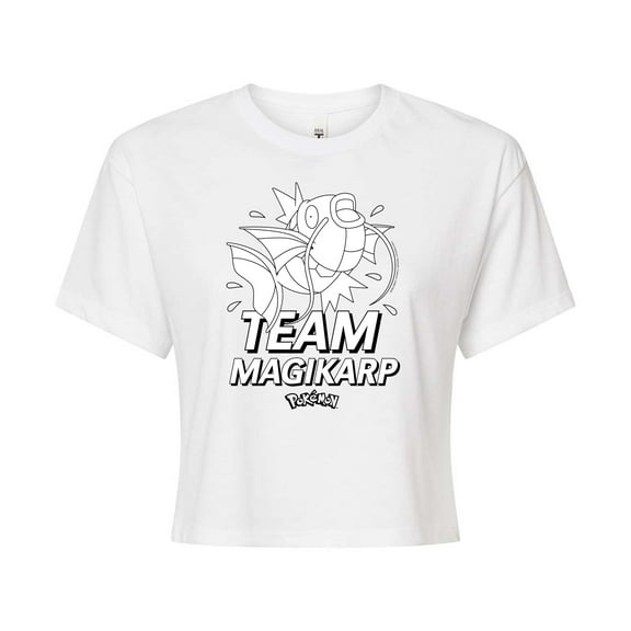 Pokémon - Team Splash - Juniors Cropped Cotton Blend T-Shirt