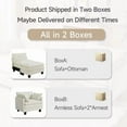thumbnail image 6 of Modular Sectional Sofa, 76.5" L-Shaped Chenille Comfy Sectional Couches for Living Room, 2-Seater Cloud Couches with 1 Movable Ottoman, Flexible Combination Modern Deep Seat Sofa (Beige), 6 of 6