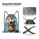 thumbnail image 4 of Fotbe Blue Sky Cute Wolf Bolsa Mochila con Cordón Estampada, Bolsa de Gimnasio Deportiva, Bolsa Cinch, Bolsa con Cordón para Hombres y Mujeres-Medium, 4 of 6