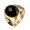 Gold, variant on K-KED Mens Yin Ying Yang Blue Sandstone Ring Men Stainless Steel Size 7-13-7-Silver