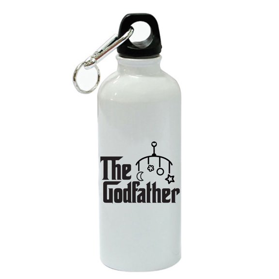 Godfather White Aluminum Sports 20 oz Water Bottle