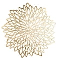 thumbnail image 1 of Manteles individuales de vinilo redondos metálicos dorados de 38 cm, paquete de 8 unidades, 1 of 6
