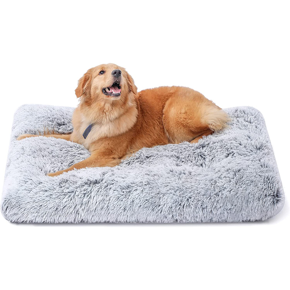Dog Bed Crate Pad, Plush Soft Pet Beds, Washable AntiSlip Dog Crate