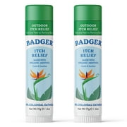 Badger Itch Relief Balm, Organic After Bite Easy to Carry Travel Stick, Insect Bite Treatment, Mosquito & Bug Bite Itch Relief, 0.6 oz - 2 pack