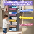 thumbnail image 4 of Weekly Clothes Organizer for Kids - 6-Shelf - Hanging Closet Daily Clothing Organization, 4 of 11