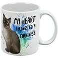 thumbnail image 1 of Mon Cœur Appartient à Tonkinois Chat Blanc Tasse à Café, 1 of 1