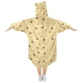 thumbnail image 2 of FORMRS Wearable Blanket Hoodie with Sleeves for Kids Cozy Flannel Sweatshirt, Cute Bee Pattern, 2 of 7