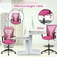 thumbnail image 7 of PayLessHere Mesh Home Office Chair , Lumbar Support Armrest Ergonomic Desk Chair For Adults, Pink, 7 of 7