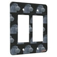 thumbnail image 1 of KuzmarK™ 2 Gang Rocker Wall Plate - Blue Chinese Shar Pei on Black Dog Modern Art by Denise Every, 1 of 1