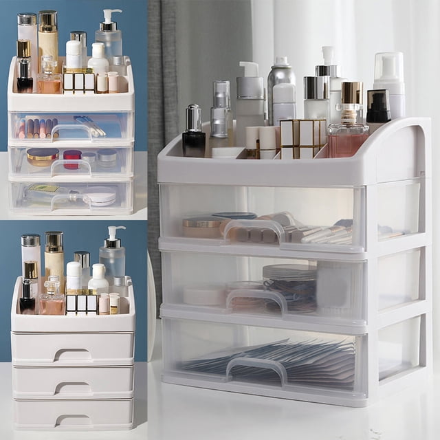 Organizador de maquillaje Acrílico Almacenamiento de cosméticos Cajones a prueba de polvo y exhibición de joyas Leyfeng Caja de almacenamiento de cosméticos