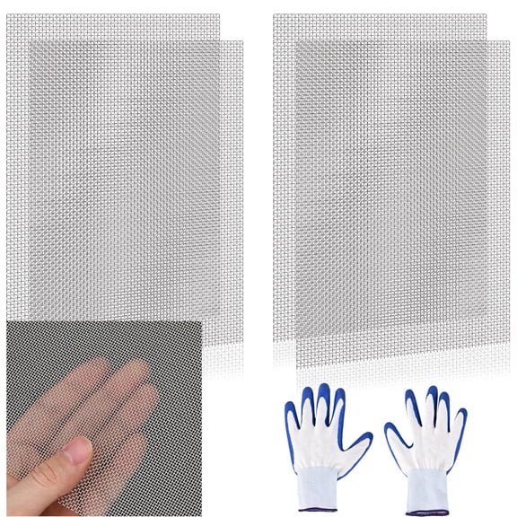 4 pieces of 139(3323)20 mesh 304 stainless steel wire mesh sheets, rust-resistant metal mesh screens for crafts, vent covers, garden fences, window protection, and industrial filters