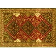 thumbnail image 1 of Ahgly Company Machine Washable Indoor Rectangle Persian Yellow Traditional Area Rugs, 7' x 9', 1 of 4