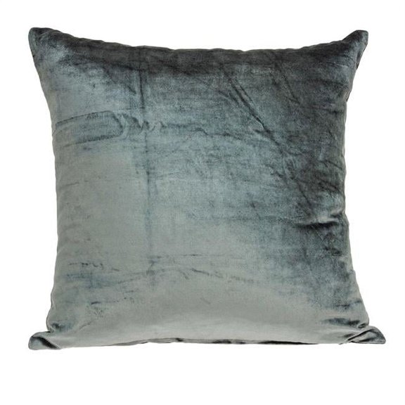 HomeRoots 334234 22 x 7 x 22 in. Transitional Charcoal Solid Pillow Cover with Down Insert