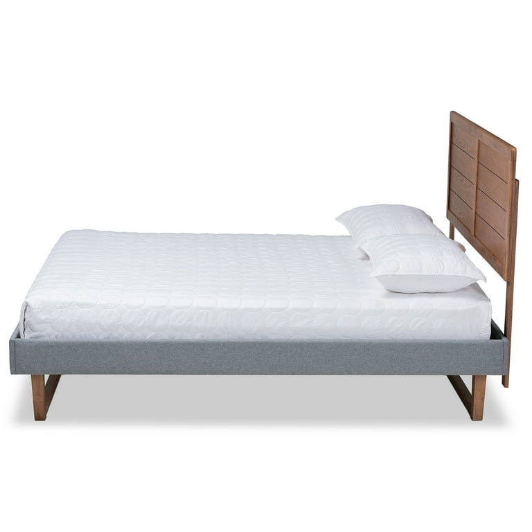 Baxton Studio Gabriela Rustic Modern Dark Grey Fabric Upholstered and Ash Walnut Brown Finished Wood Full Size Platform Bed Baxton Studio Gabriela Rustic Modern Dark Grey Fabric Upholstered and Ash Walnut Brown Finished Wood Full Size Platform Bed