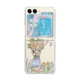 thumbnail image 4 of Allytechgroup Flower Series Slim Phone Case for Samsung Galaxy Z Flip 4, Soft TPU Back Cover with Hand Wrist Stylish Shockproof Bumper Case for Galaxy Z Flip4, T48, 4 of 9