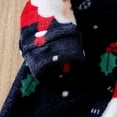 thumbnail image 6 of XDZJLR Baby Flannel Christmas Pajamas Boys Girls Xmas Warm Santa Print Hooded Romper Jumpsuit Winter Outdoor Indoor Cozy Loungewear Outfit Pjs 3-6 Months, 6 of 9