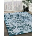 thumbnail image 2 of Ahgly Company Indoor Square Abstract Steel Blue Abstract Area Rugs, 5' Square, 2 of 6